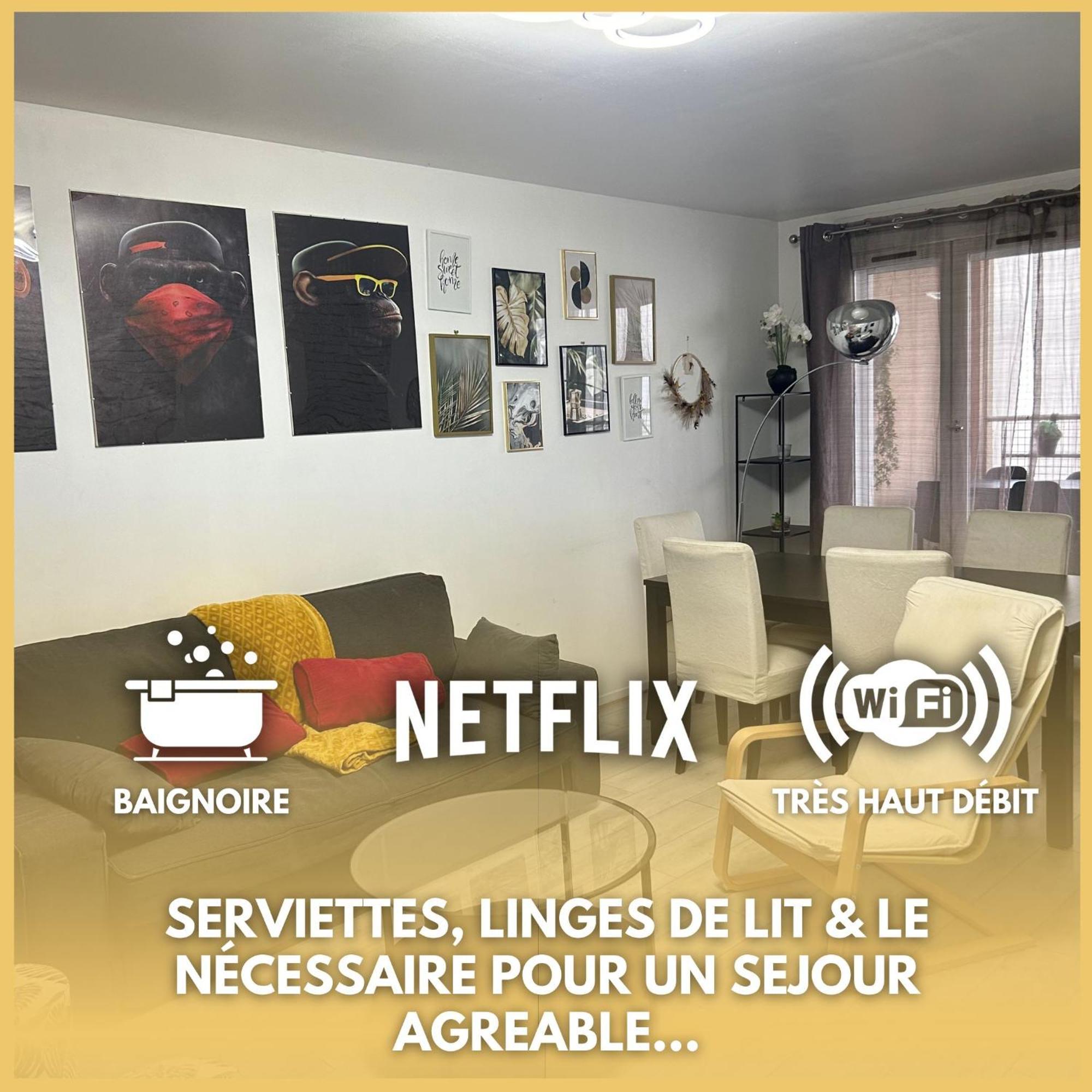 Appartement - Proche Rer - 2 Chambres & 4 Lits Double - Paris Orly Courcouronnes Экстерьер фото